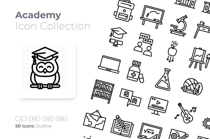 Academy Outline Icon
