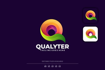 Letter Gradient Colorful Logo