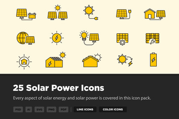 25 Solar Power Icons