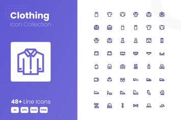 48 Clothing Icon Collection