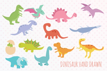 Dinosaur Hand Drawn