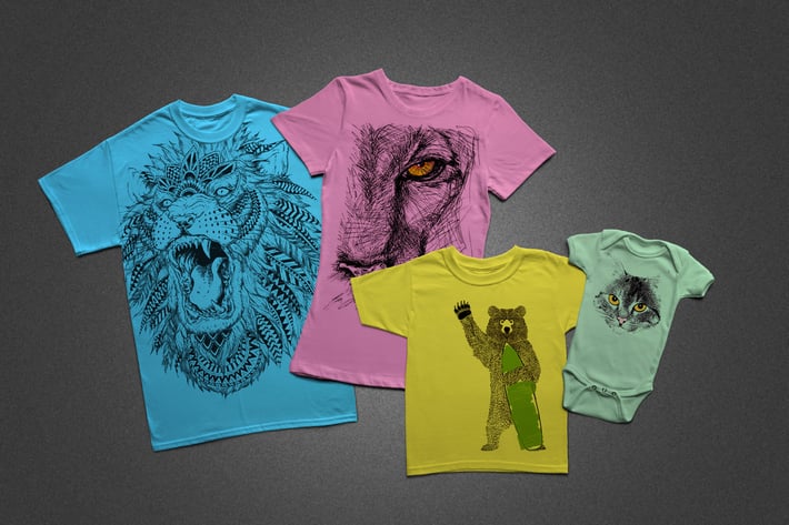 T-Shirt Mock-Ups - Family Pack