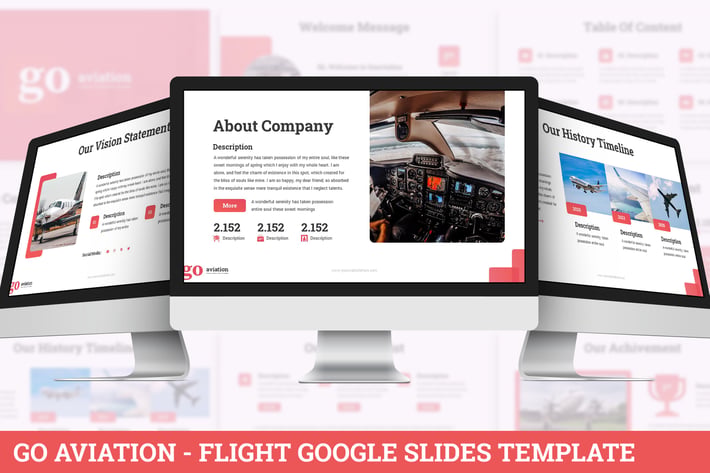 Go Aviation - Flight Google Slides Template