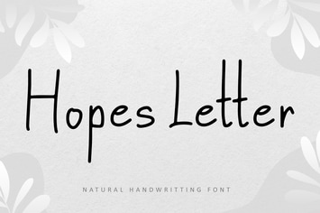 Hopes Letter Natural Font