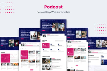 Podcast Personal Blog Website Template