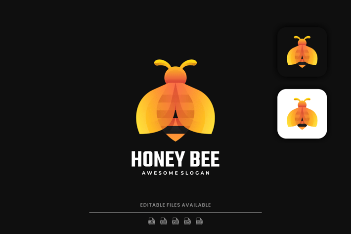 Honey Bee Gradient Logo