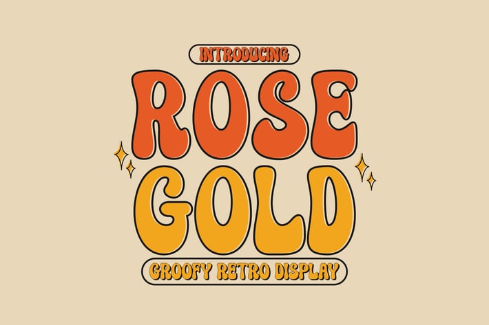 Rose Gold - Groovy Font
