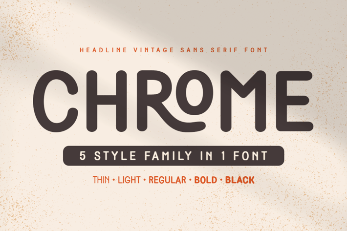 Chrome - Headline Vintage Sans Serif Font