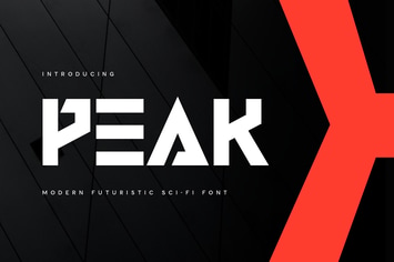 PEAK - Modern Futuristic Sci-fi Font