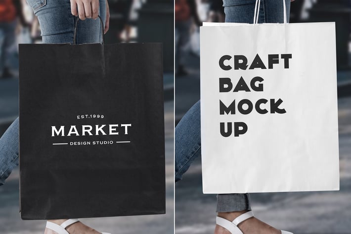 Urban Shopping Bag Mock Up