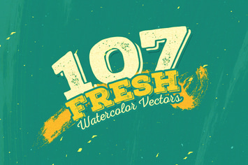 107 Fresh Watercolour Vectors