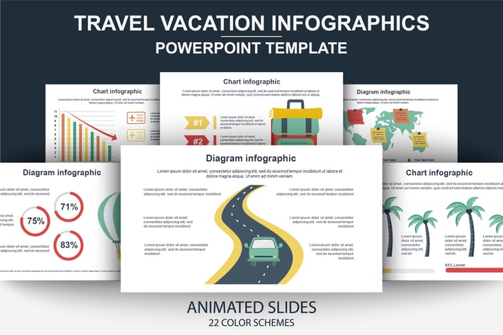 Travel Infographics Powerpoint Animated Slides