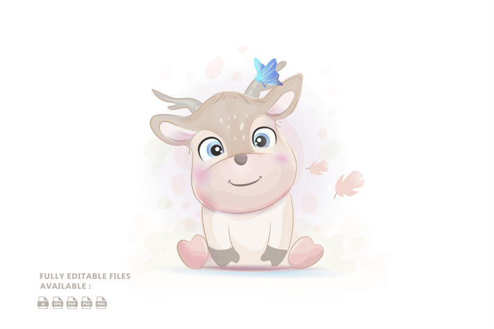 Cute Deer Illustration