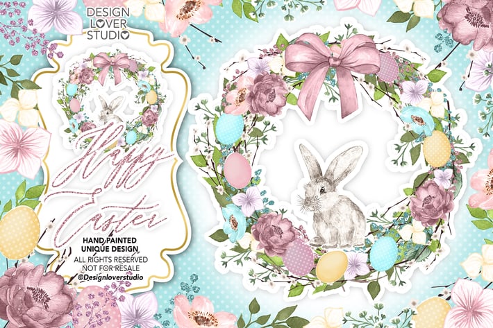 Happy easter cute design