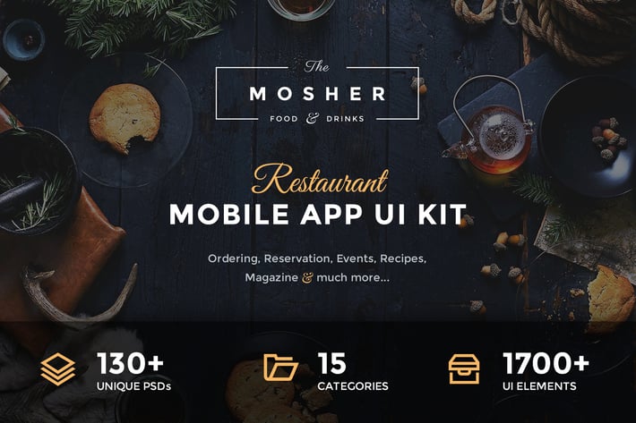 Mosher - Restaurant Mobile App UI Kit 