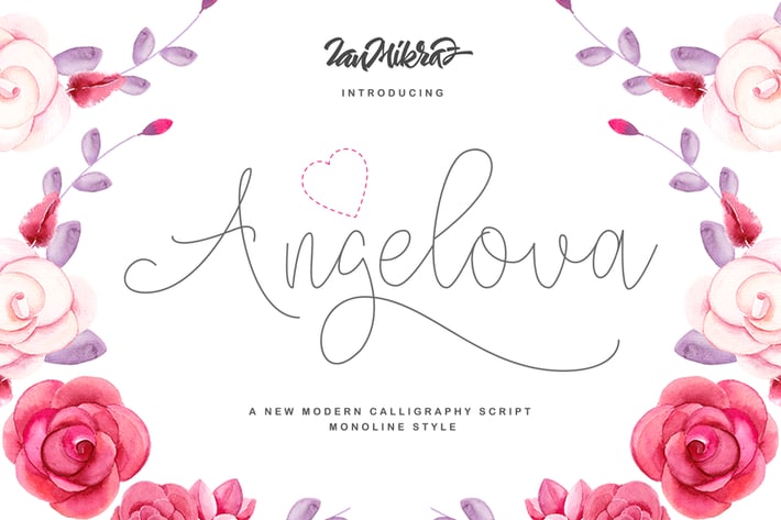 Angelova Monoline Script