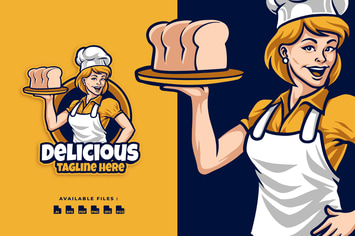 Delicious Chef Mascot Character Logo