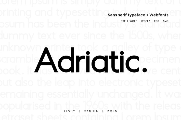 Adriatic - Modern Typeface + WebFonts
