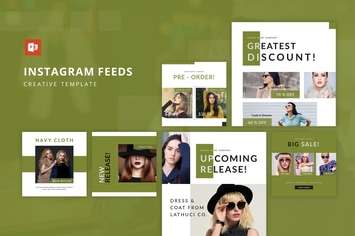 Instagram Lookbook Feed Powerpoint Template
