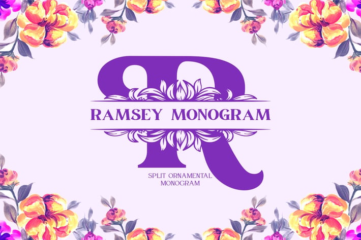 Ramsey Split Monogram Font 