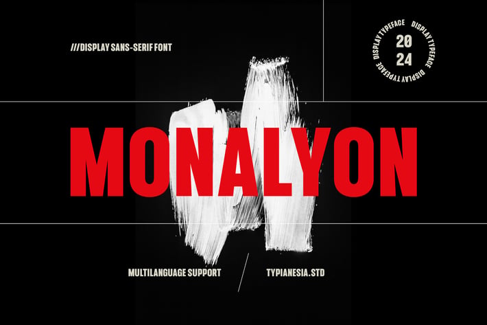 Monalyon - Display Condensed Sans Serif Font