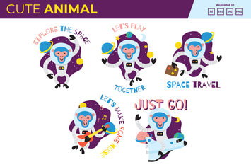 Space Monkey collection JPG PNG