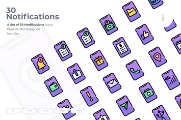 30 Notifications Icons