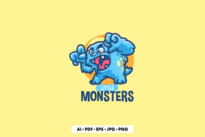 Little monster Cartoon logo