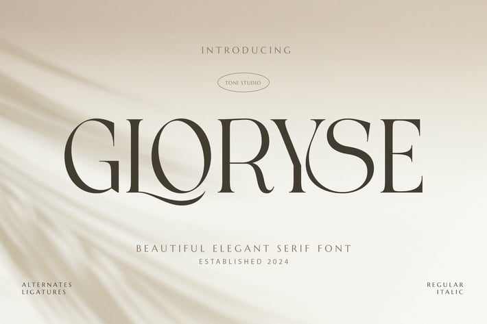 GLORISE | elegant serif font