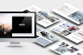 Aleta : Winter Fashion Style Lookbook Keynote