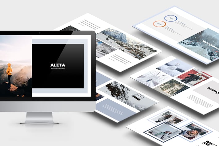 Aleta : Winter Fashion Style Lookbook Keynote