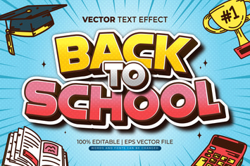 Back To School Editable Text Effect
