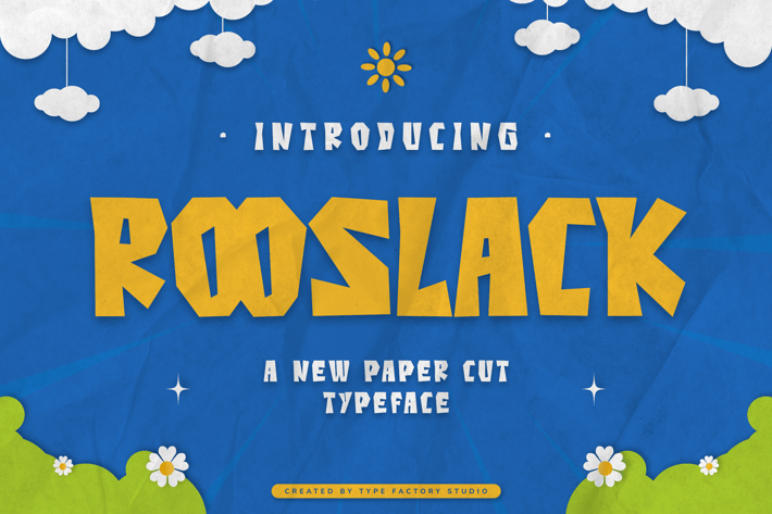 Rooslack - Paper Cut Typeface