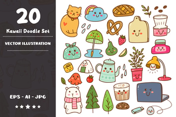 Kawaii Doodle Set