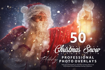 50 Christmas Snow Photo Overlays - Vol 1