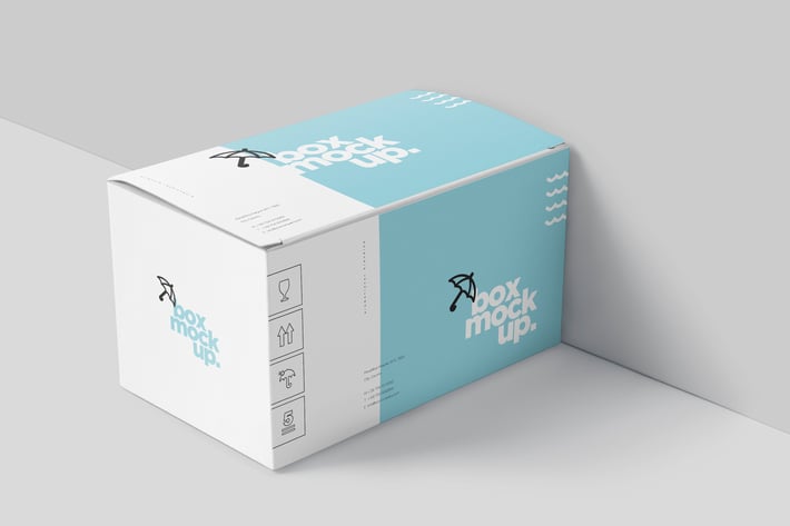 Box Mockup Set - Wide Rectangle Big Size