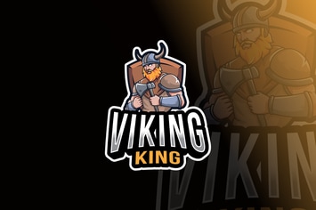 Viking King Logo Template