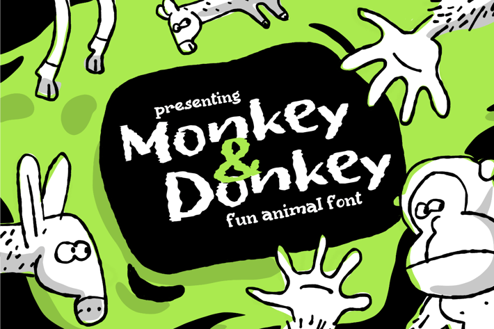 MonkeyDonkey, informal book cover font
