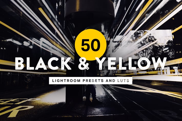 50 Black & Yellow Lightroom Presets and LUTs