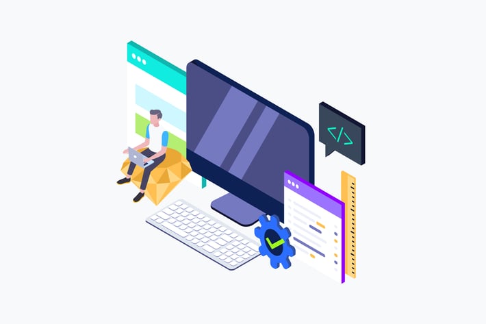 Web Design Isometric Illustration