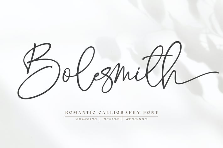 Bolesmith | Romantic Calligraphy Font