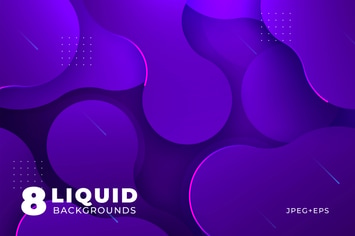 Modern Abstract Liquid Backgrounds