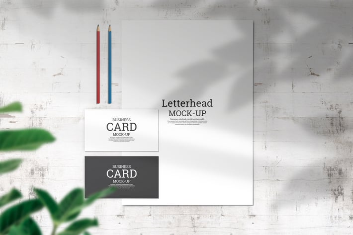 Realistic Stationary set mockup m1