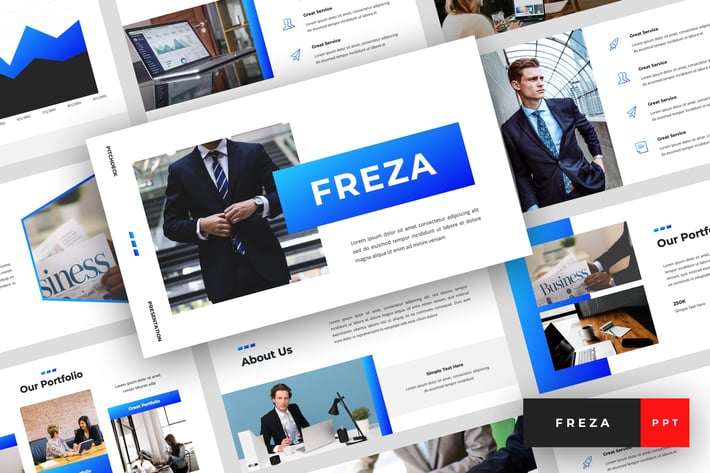 Freza - Pitch Deck PowerPoint Template