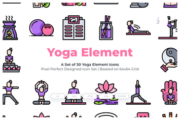 30 Yoga Element Icons