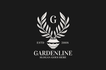 Hand Drawn Luxury Botanical Logo Template