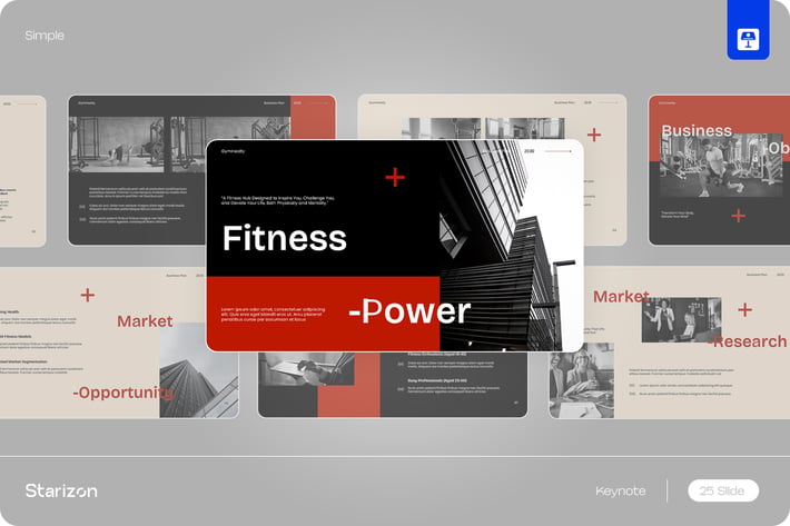 Black Minimalist Gym Fitness Business Plan • 005