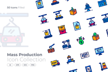 Mass Production Filled Icon