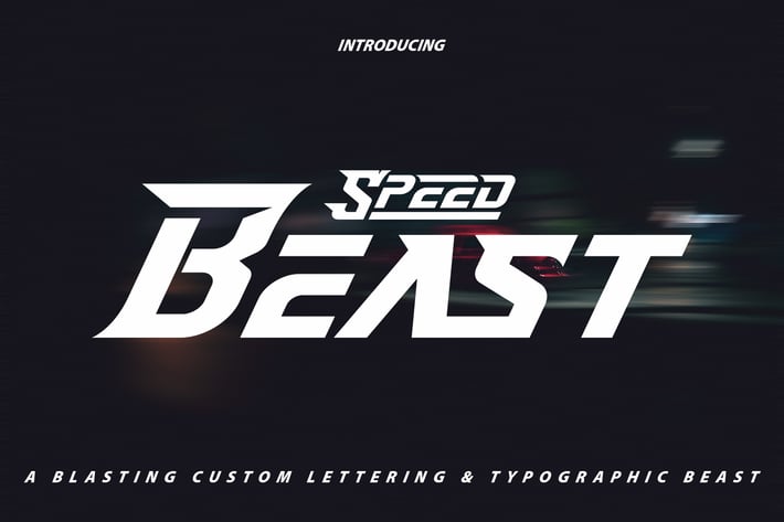 SpeedBeast | Custom Lettering & Typhographic Font
