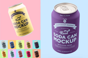 Soda can mockup